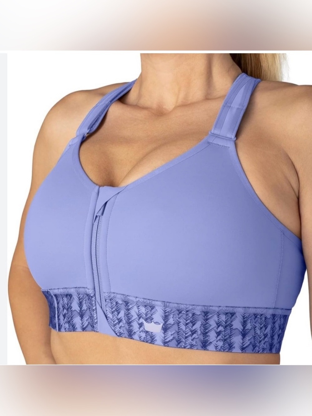 SHEFIT Ultimate Sports Bra 6Luxe Purple Front Zip Adjustable High Impact Support